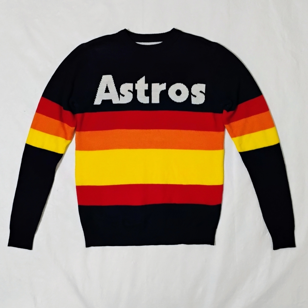 Men's Houston Astros Cooperstown Collection Rainbow Pullover Sweatshirt Size S